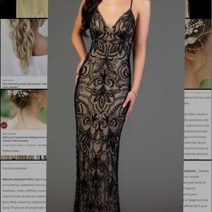 Beaded and sequin gown size 0